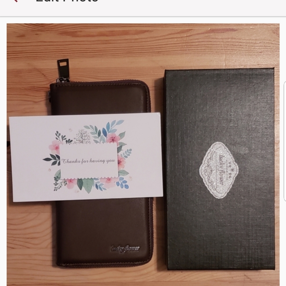 RFID Leather Wallet "Luck Flower"